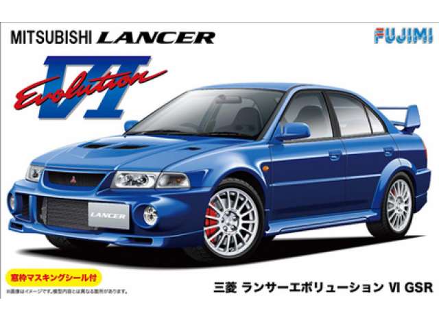 1999 Mitsubishi Lancer Evolution VI GSR w/ Window Frame Masking , plastic modelkit