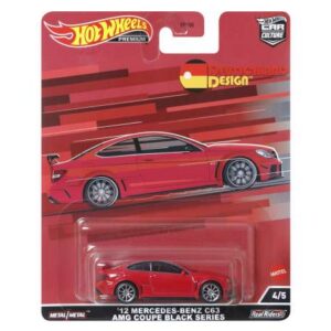 Hot Wheels Premium 2012 Mercedes Benz C63 AMG Coupe black series, red