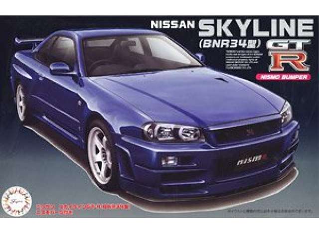 Nissan Skyline GT-R BNR34 with Nismo Parts, plastic modelkit