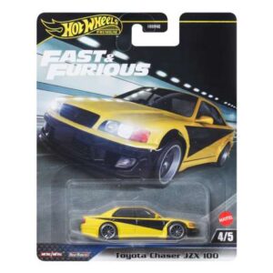 Hotwheels Premium Fast & the Furious 1998 Toyota Chaser JZX100, yellow