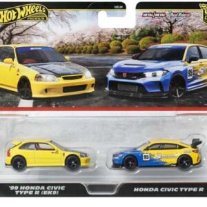 1999 Honda Civic Type R (EK9) & Honda Civic Type R *Premium 2-pack*, yellow/blue