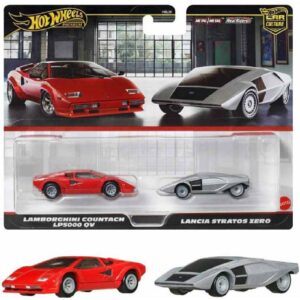 Hotwheels Premium 2-packs Lamborghini Countach LP5000 QV & Lancia Stratos Zero
