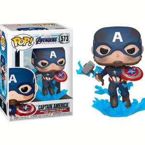 Avengers: Endgame POP! Movies Vinyl Figure Captain America w/Broken Shield & Mjölnir