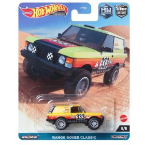 Hot Wheels Premium Range Rover Classic, yellow/red/black 5/5