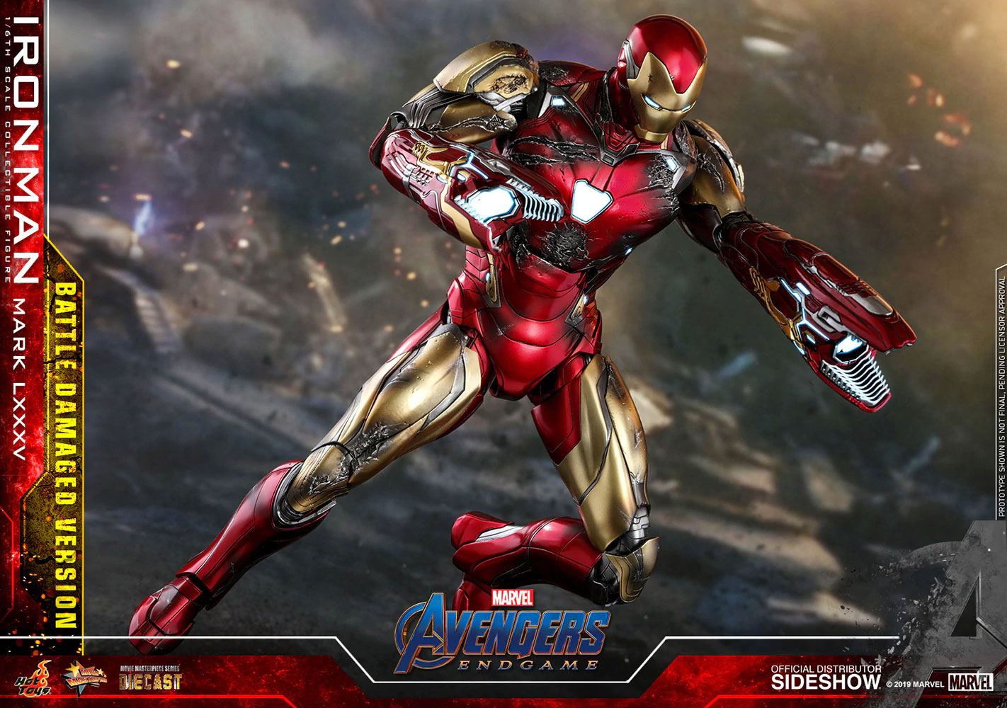Avengers: Endgame MMS Diecast Action Figure 1/6 Iron Man Mark LXXXV Battle Damaged Ver. - Obrázek 6