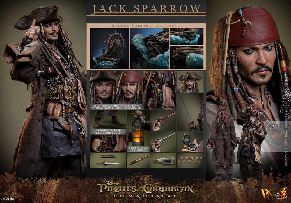 Pirates of the Caribbean: Dead Men Tell No Tales DX Action Figure 1/6 Jack Sparrow (Deluxe Version) - Obrázek 11