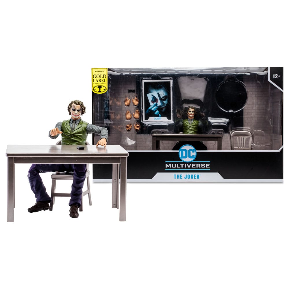 DC Multiverse Action Figure The Joker (Jail Cell Variant) (The Dark Knight) (Gold Label)