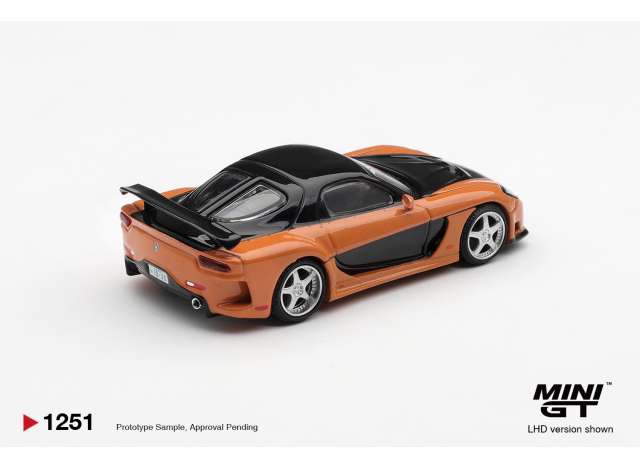 !!!Předobjednávka!!! Mini GT 2006 Mazda RX-7 (FD) Veilside Fortune Han Seoul-Oh *The Fast and The Furious: Tokyo Drift*, orange/black Blister balení - Obrázek 2