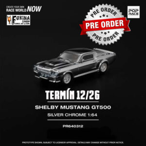 !!!Předobjednávka!!! Pop Race Shelby Mustang GT500, silver chrome