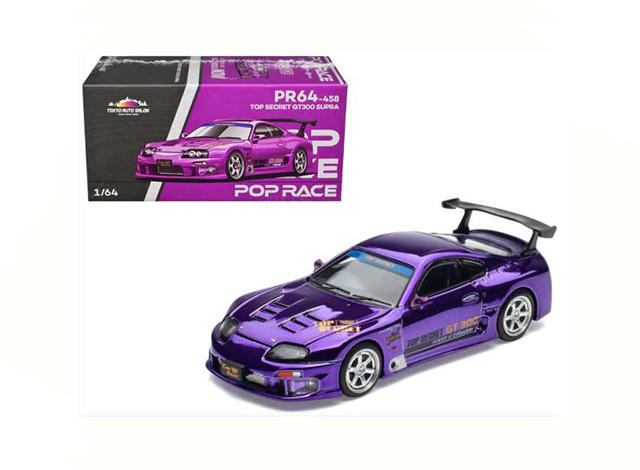 Pop Race Top Secret GT300 Supra, purple chrome Tokyo Auto Salon 2025 Limitovaná Edice