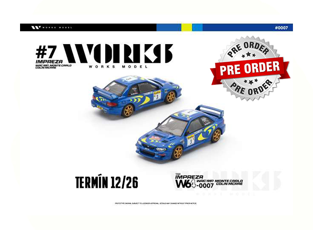 !!!Předobjednávka!!! WORKS Subaru Impreza #3 Colin McRae WRC 1997 Monte Carlo, blue/yellow