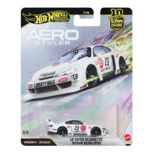 HotWheels Premium Car Culture Aerostyles™ Nissan Silvia (S15) LB Super Silhouette #23, white