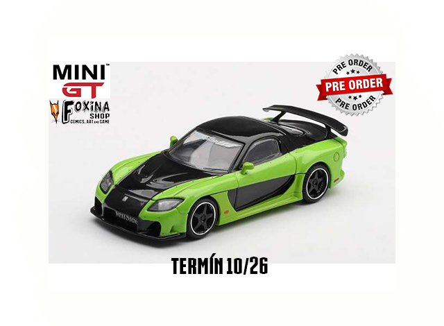 !!!Předobjednávka!!! Mini GT 1/64 2012 Mazda RX-7 (FD) Veilside Fortune7, green Blistr balení