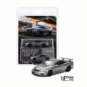 Mini GT 1999 Nissan Skyline GTR (R34), dark metal gray Nismo CRS Blistr balení