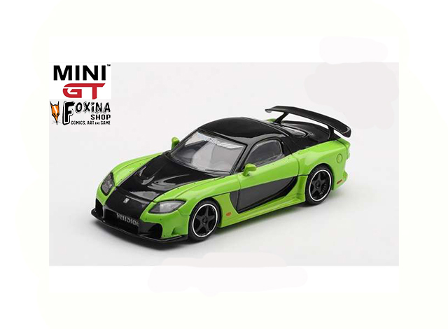 Mini GT 1/64 2012 Mazda RX-7 (FD) Veilside Fortune7, green Blistr balení