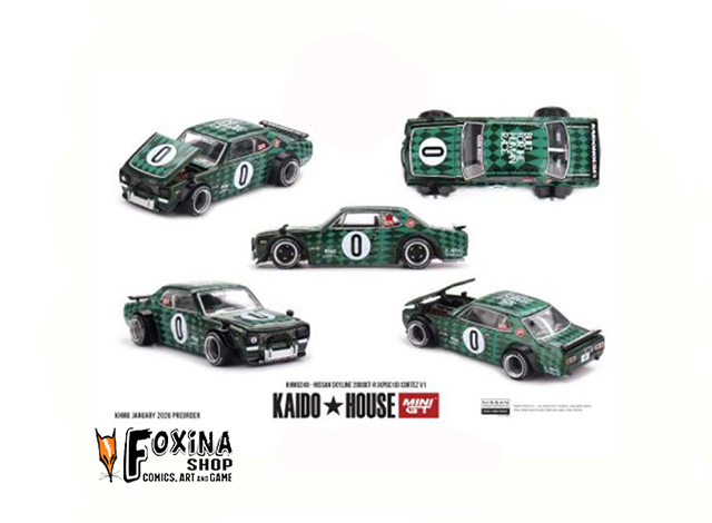 Mini GT 1969 Nissan Skyline GT-R (KPGC10) Cortez V1, green