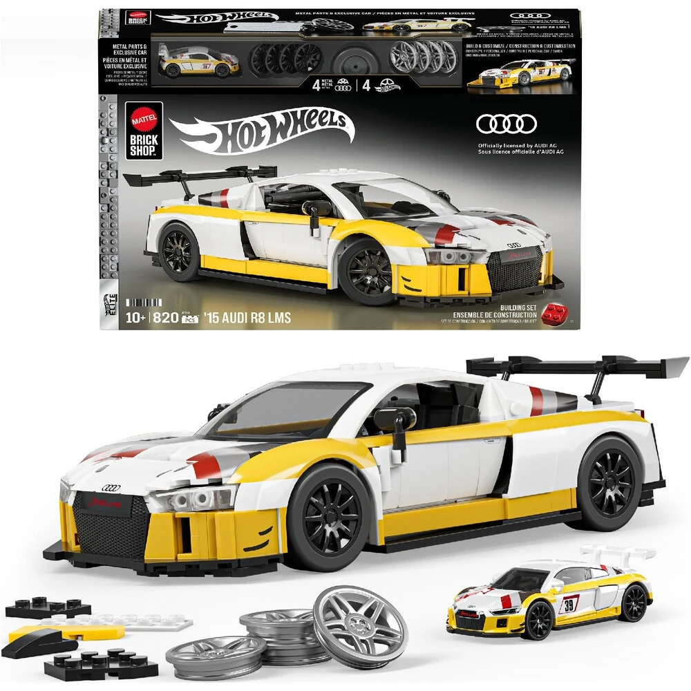 Hot Wheels Elite series 2015 Audi R8 LMS Building Set